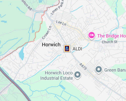 Map of Horwich town centre